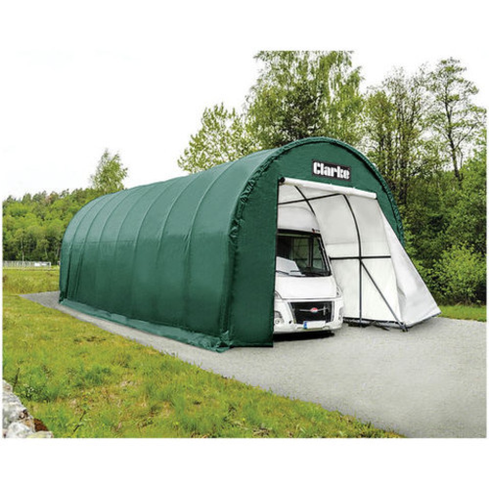 CIG1432 X-Large Garage / Workshop with Round Roof – Green (32'x14'x12' / 9.7x4.3x3.65m)