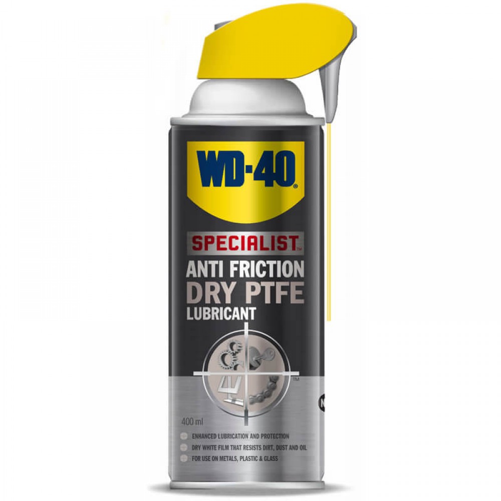 WD-40 Specialist Anti Friction Dry PTFE Lubricant 400ml  Smart Straw Spray